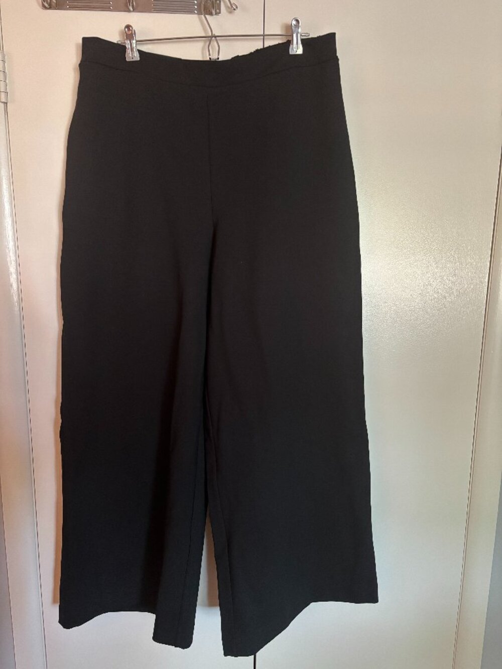 NWT Banana Republic Black Heavy Knit Wide-Leg Pants XL